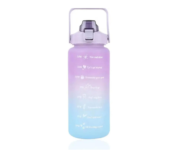 ExtraLink Butelka motywacyjna bidon na wodę 2000ml fioletowo-błękitna - 1585399 - zdjęcie 2